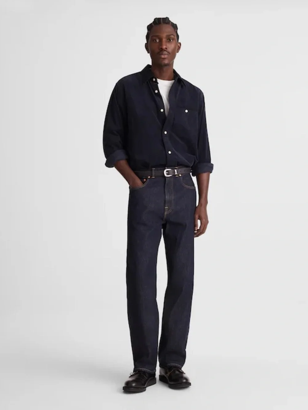 Madewell The 1991 Loose Straight Jean in Rinse Wash-Rigid Size 35 $148 NY888